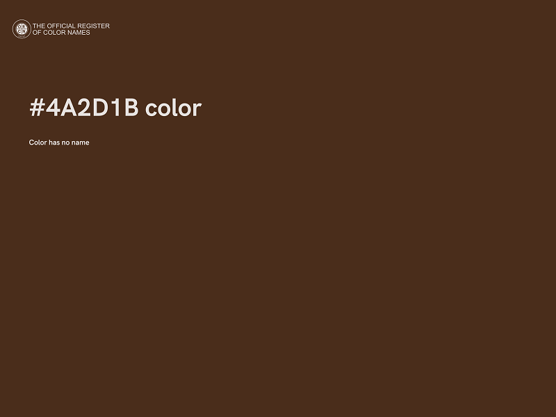 #4A2D1B color image