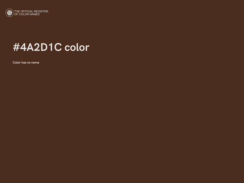 #4A2D1C color image