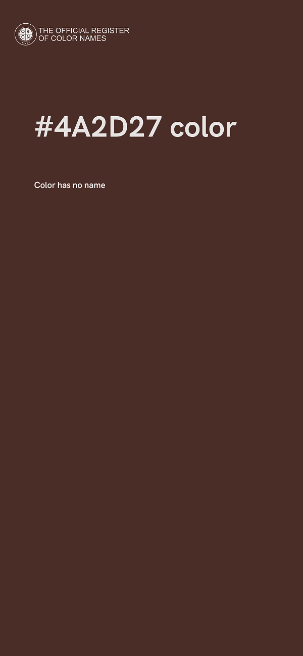 #4A2D27 color image