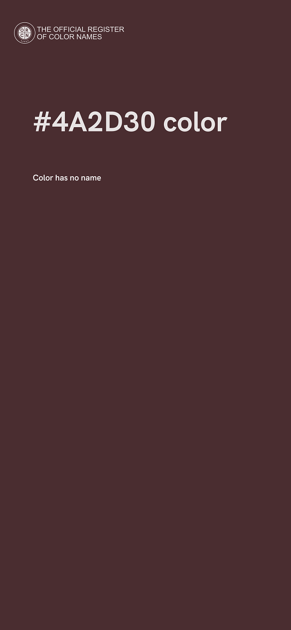 #4A2D30 color image