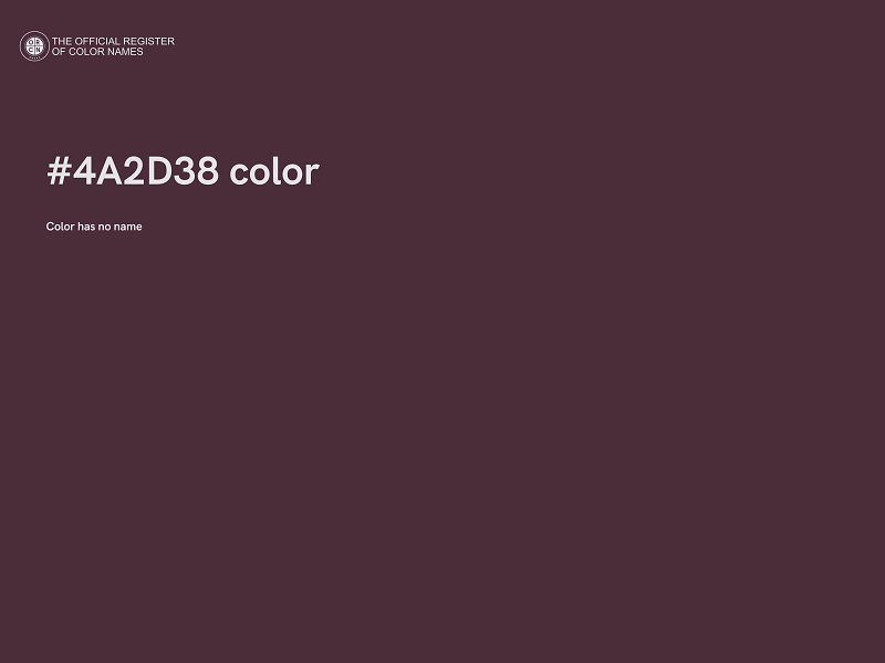 #4A2D38 color image