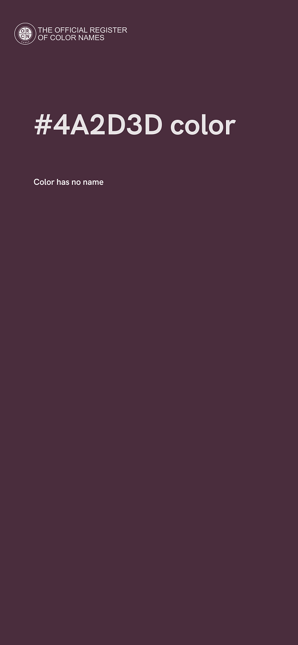 #4A2D3D color image