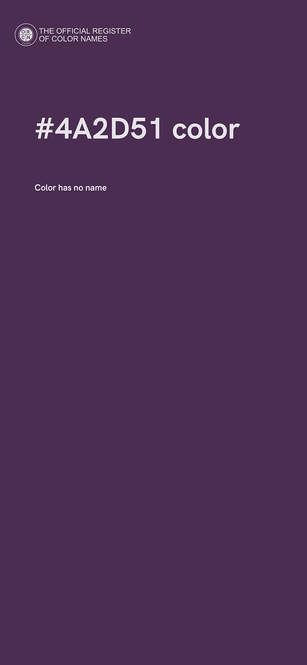 #4A2D51 color image