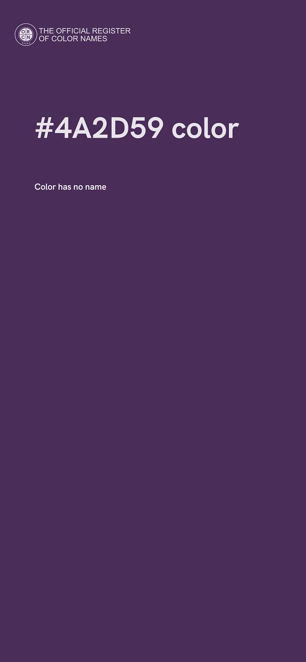 #4A2D59 color image
