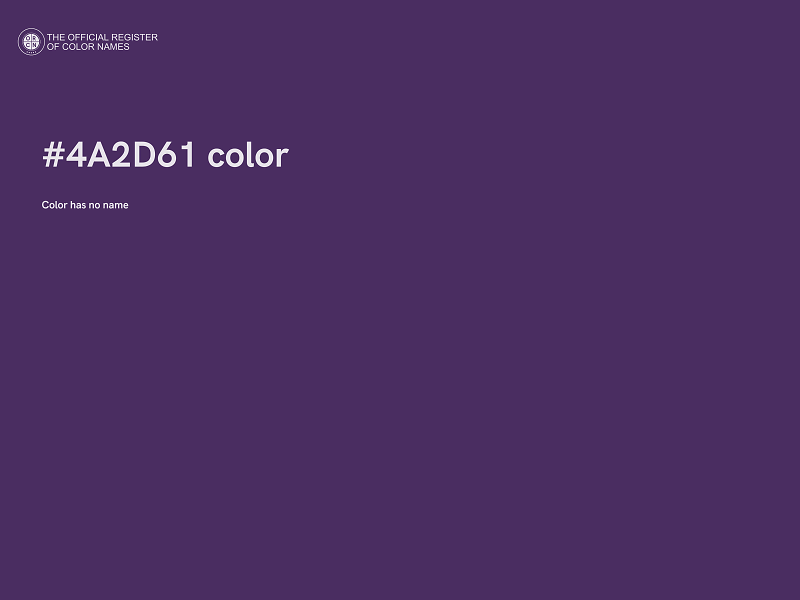 #4A2D61 color image