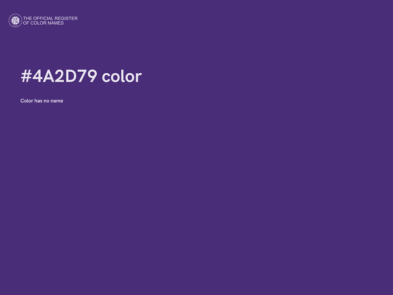 #4A2D79 color image
