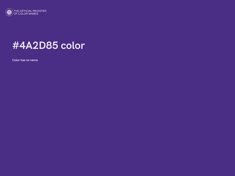 #4A2D85 color image