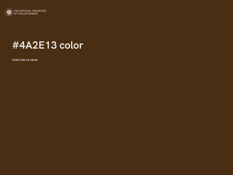 #4A2E13 color image