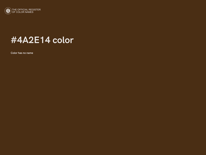 #4A2E14 color image