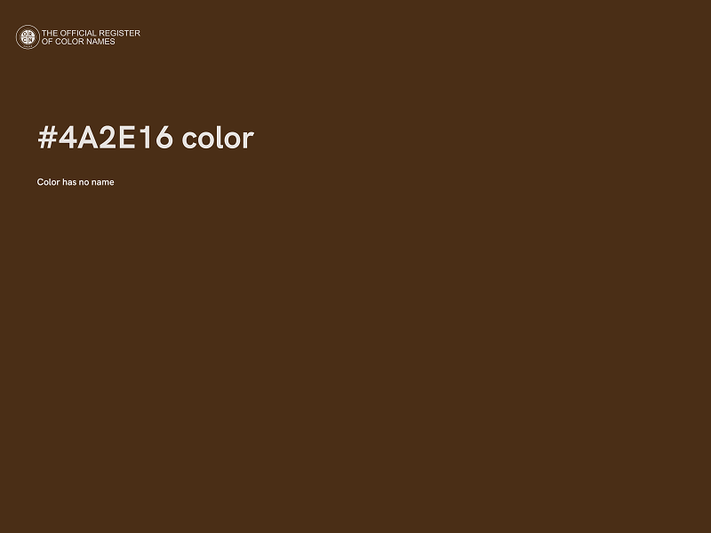 #4A2E16 color image