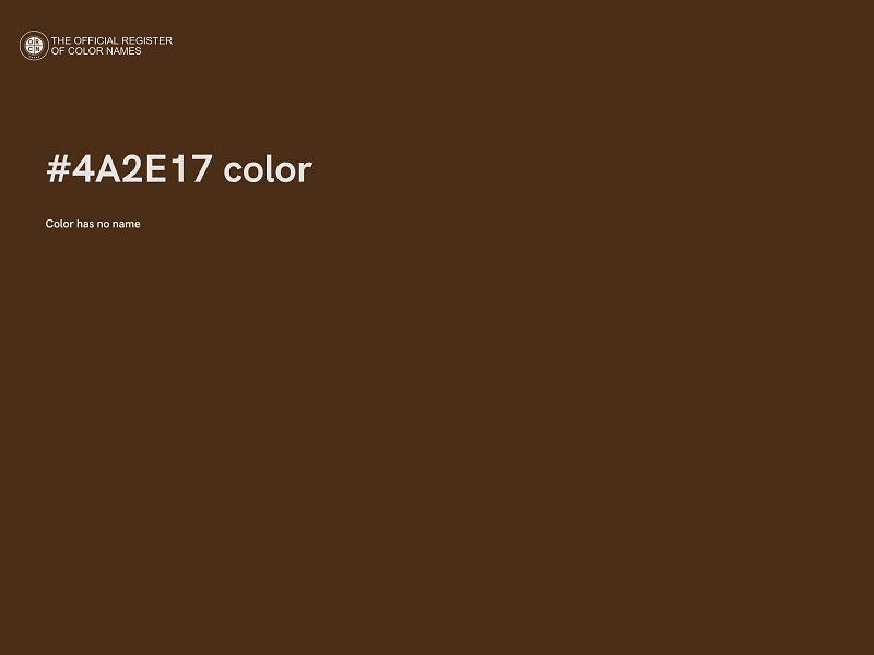 #4A2E17 color image