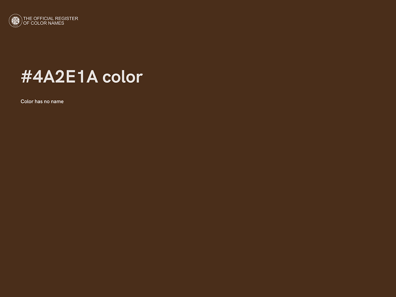 #4A2E1A color image