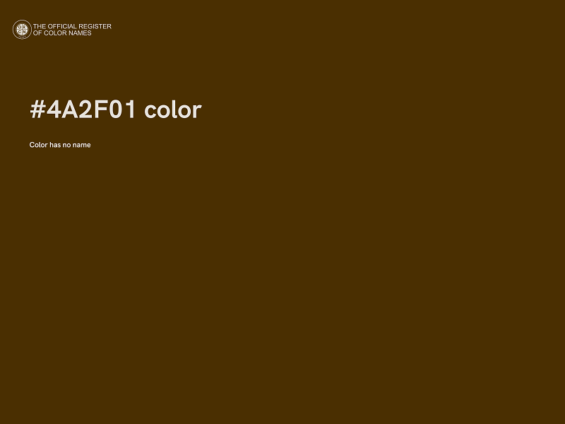 #4A2F01 color image