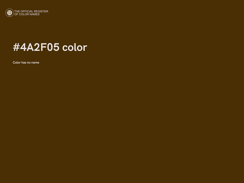 #4A2F05 color image