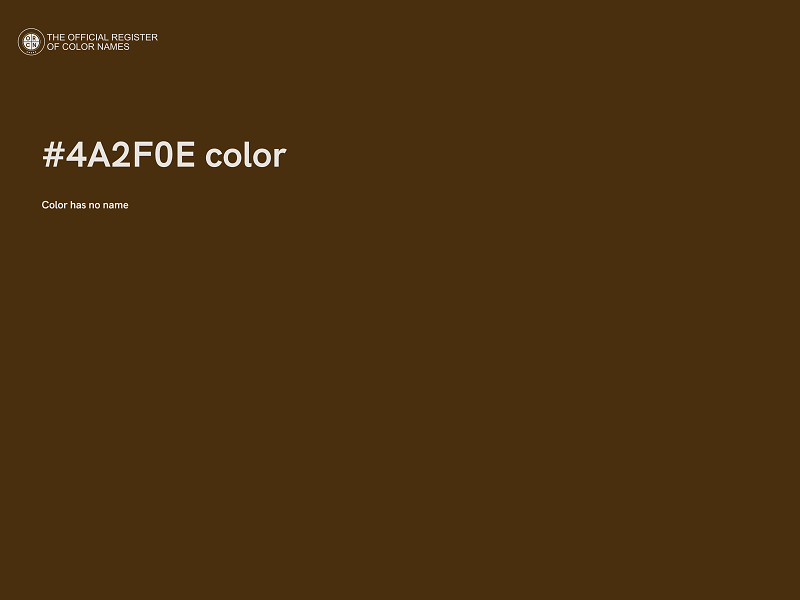 #4A2F0E color image