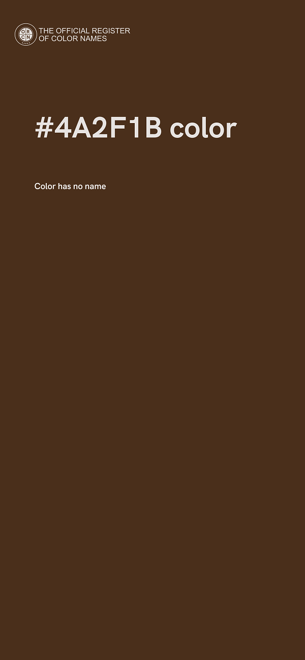 #4A2F1B color image