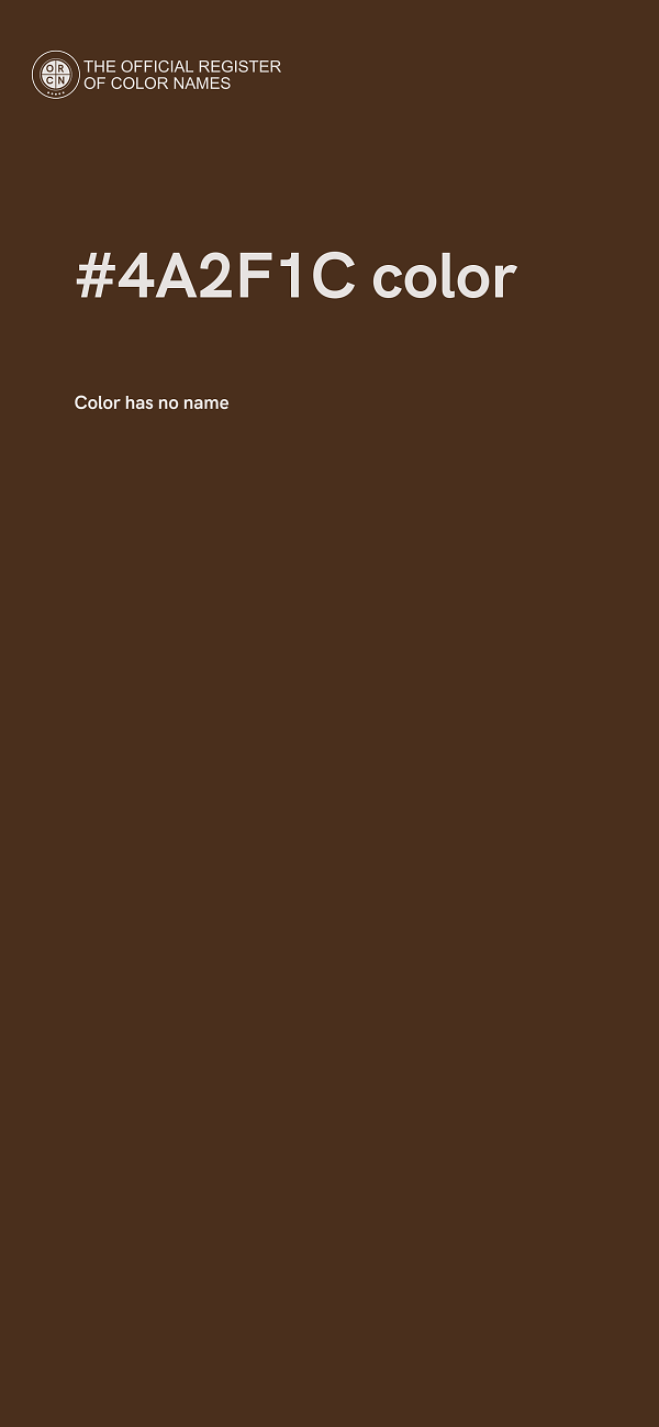 #4A2F1C color image