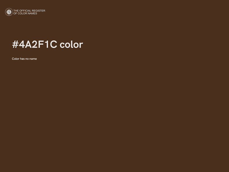 #4A2F1C color image