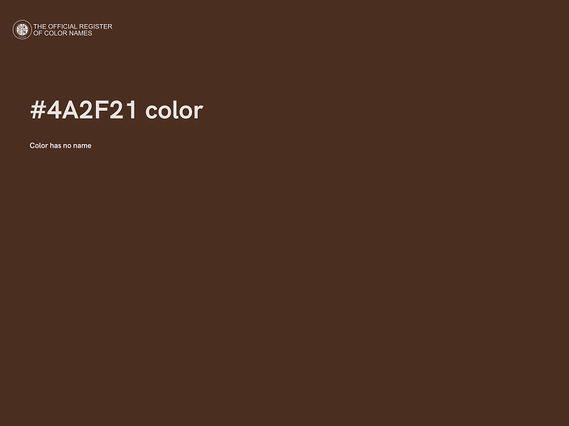 #4A2F21 color image