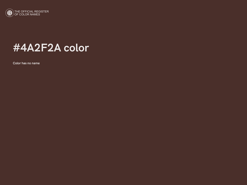 #4A2F2A color image