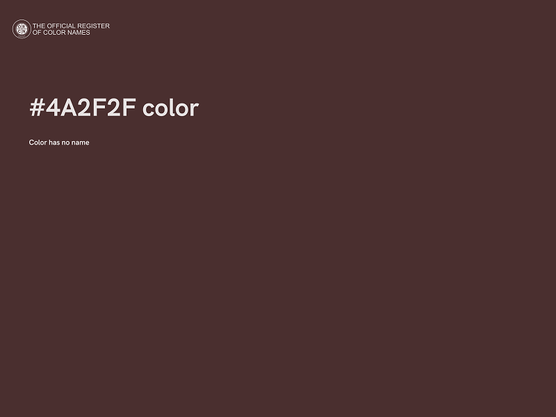 #4A2F2F color image