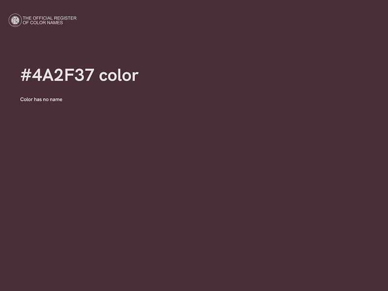 #4A2F37 color image