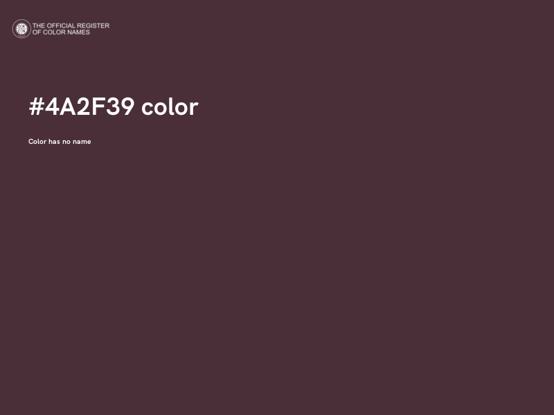 #4A2F39 color image