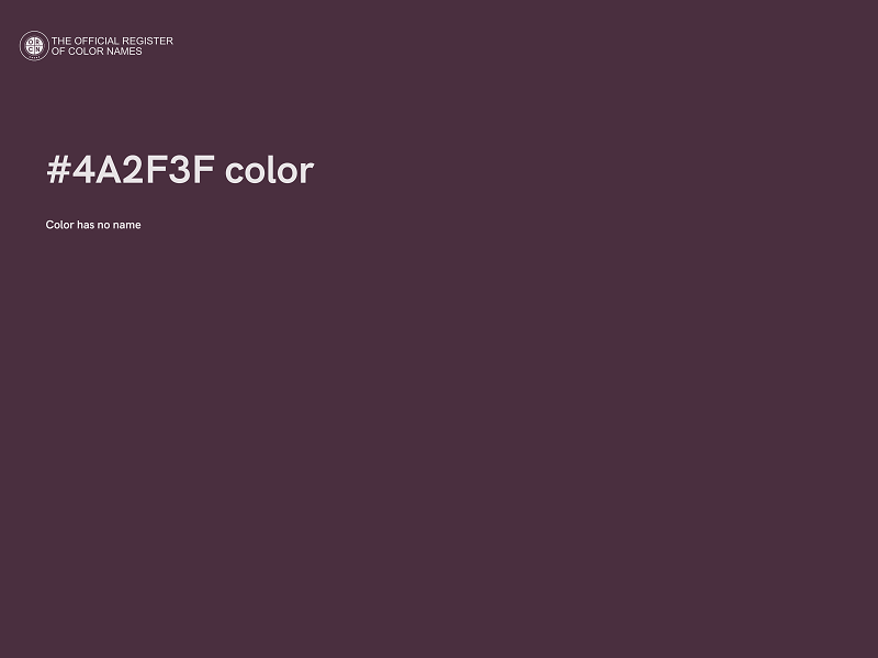 #4A2F3F color image