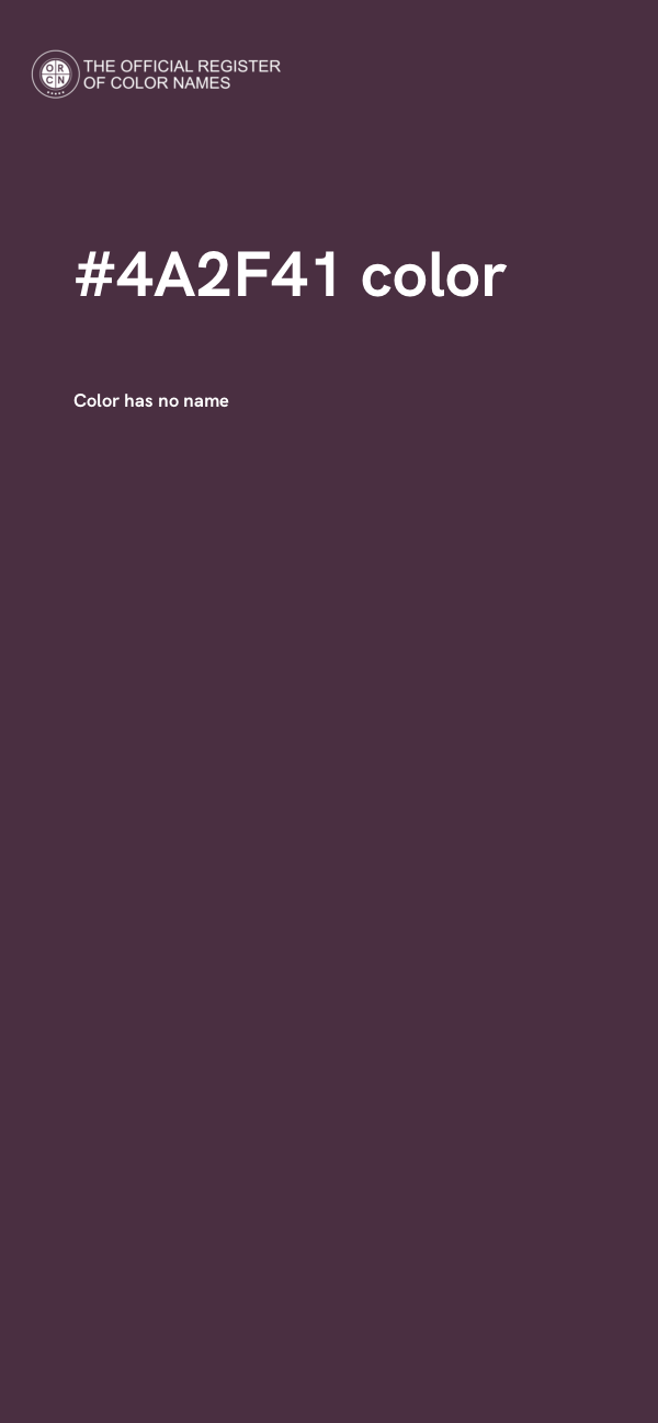 #4A2F41 color image