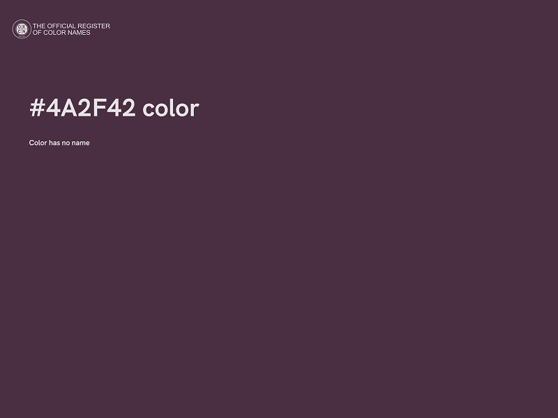 #4A2F42 color image