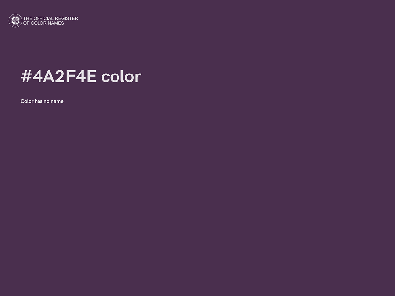 #4A2F4E color image