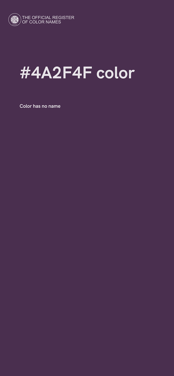 #4A2F4F color image