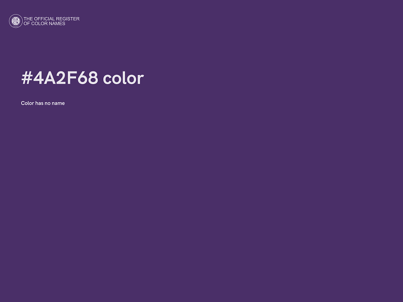 #4A2F68 color image