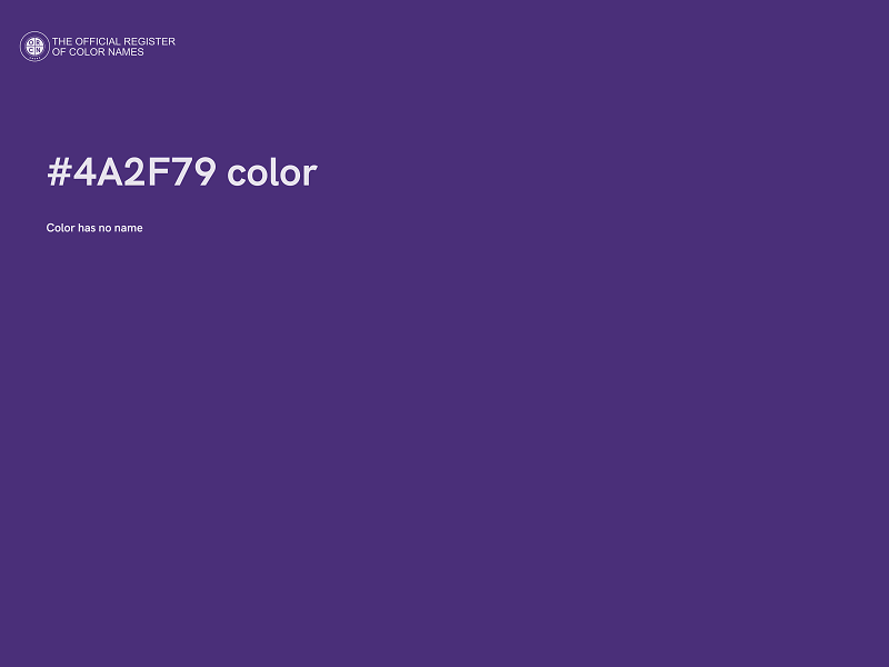 #4A2F79 color image