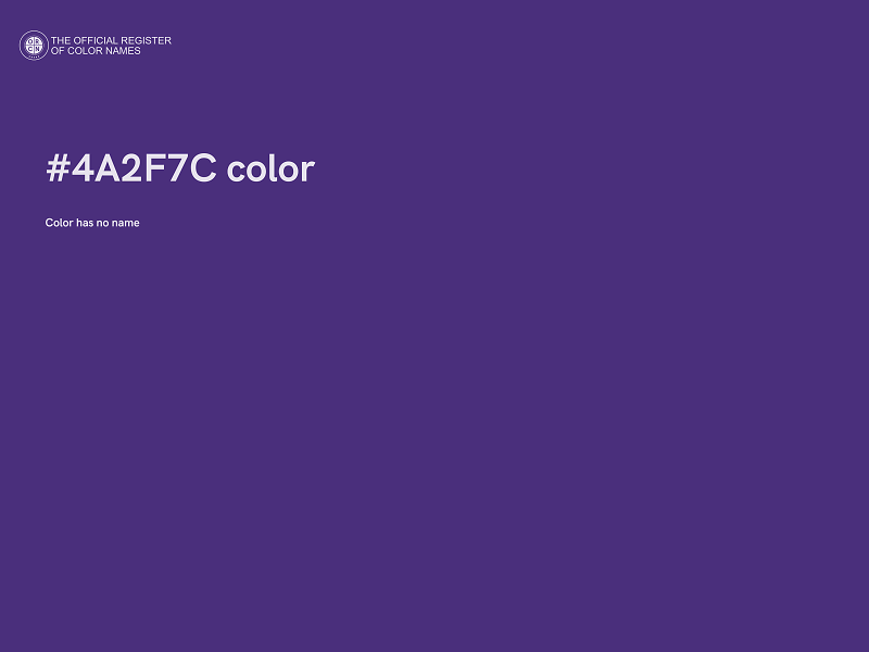 #4A2F7C color image