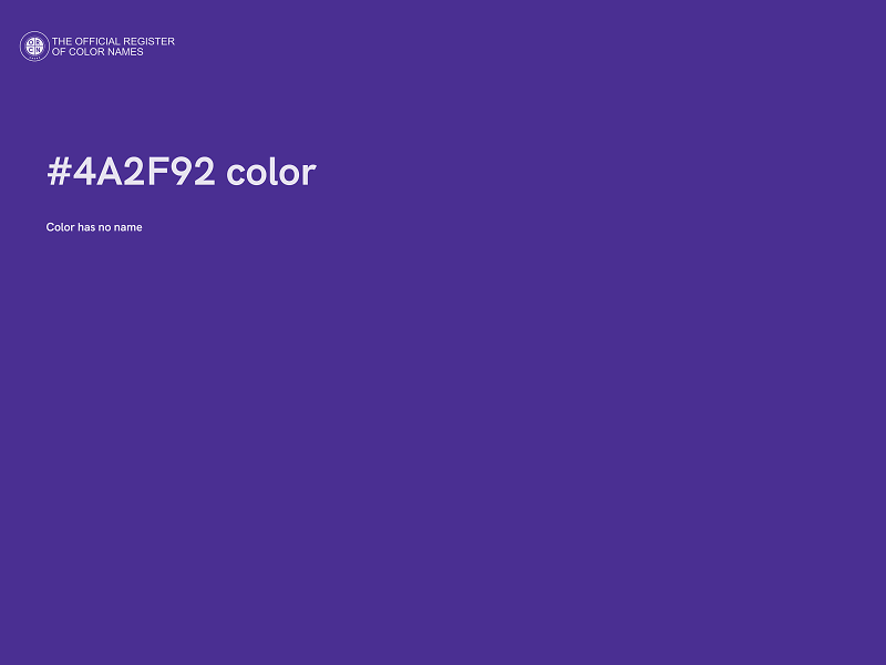 #4A2F92 color image