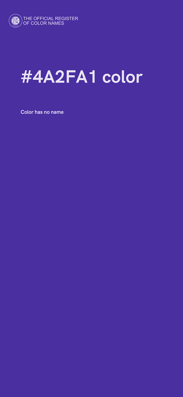#4A2FA1 color image