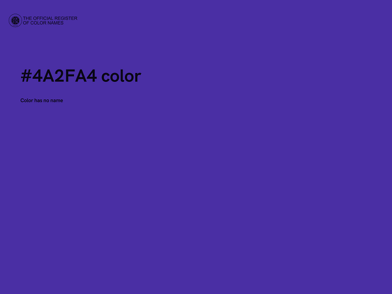 #4A2FA4 color image