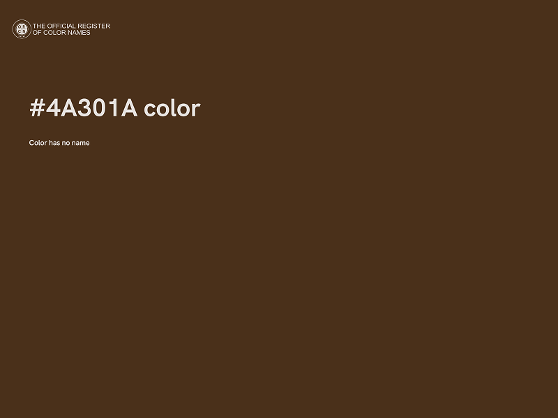 #4A301A color image