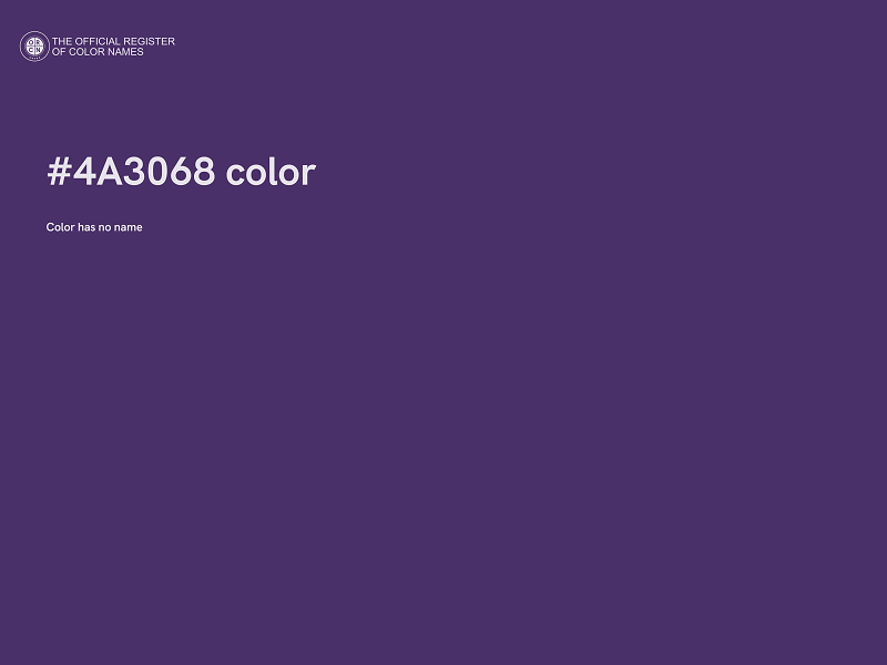 #4A3068 color image