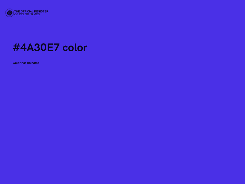 #4A30E7 color image
