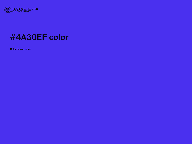 #4A30EF color image