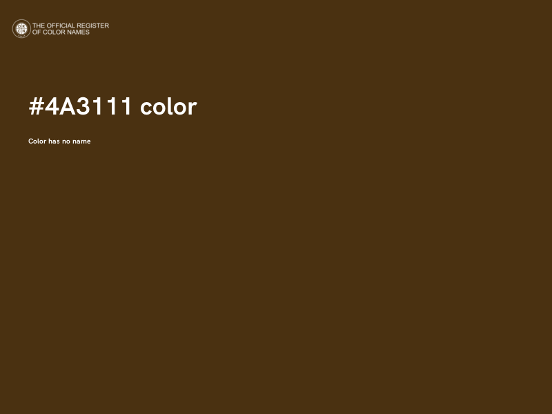 #4A3111 color image