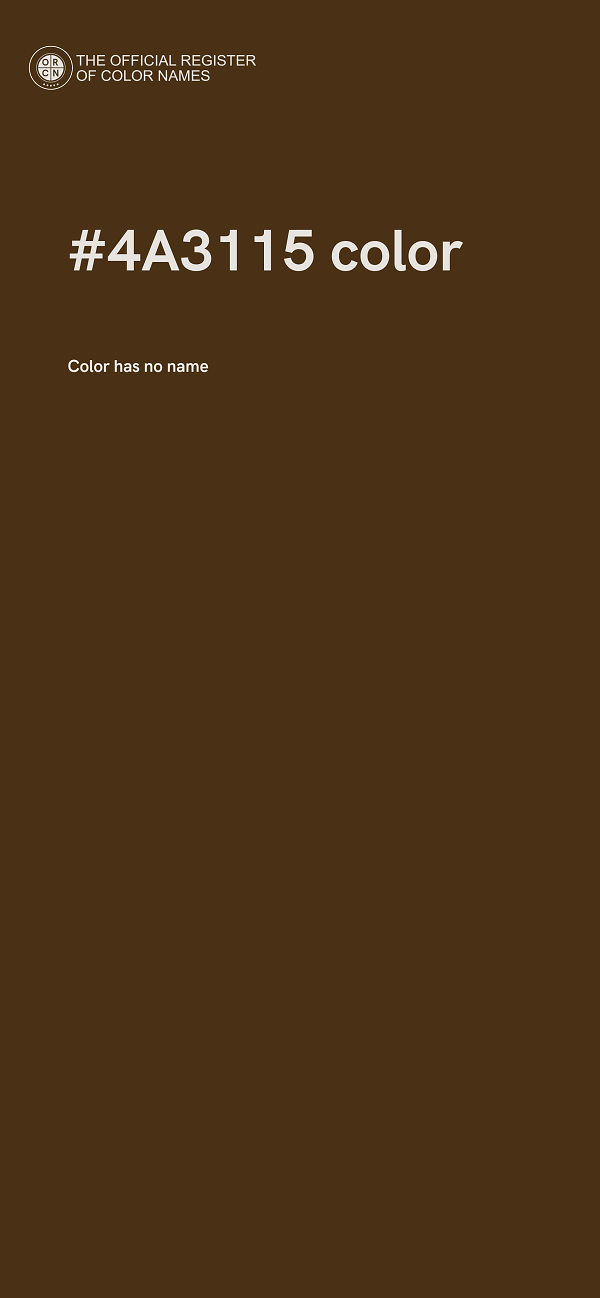 #4A3115 color image