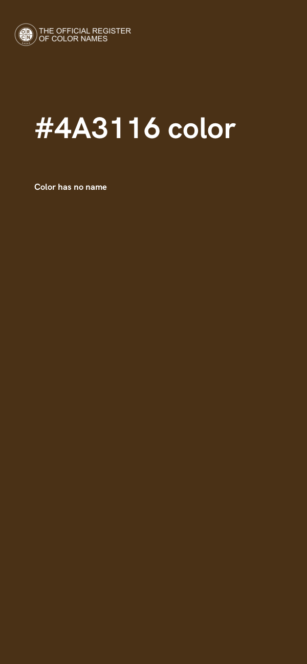 #4A3116 color image