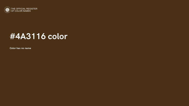 #4A3116 color image