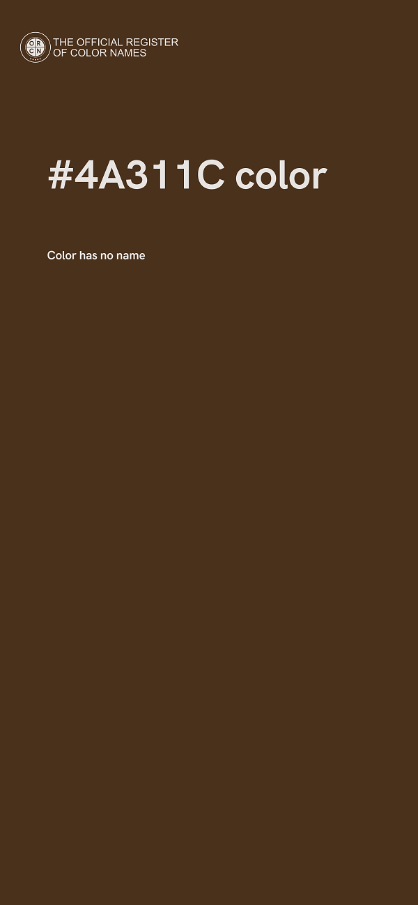 #4A311C color image