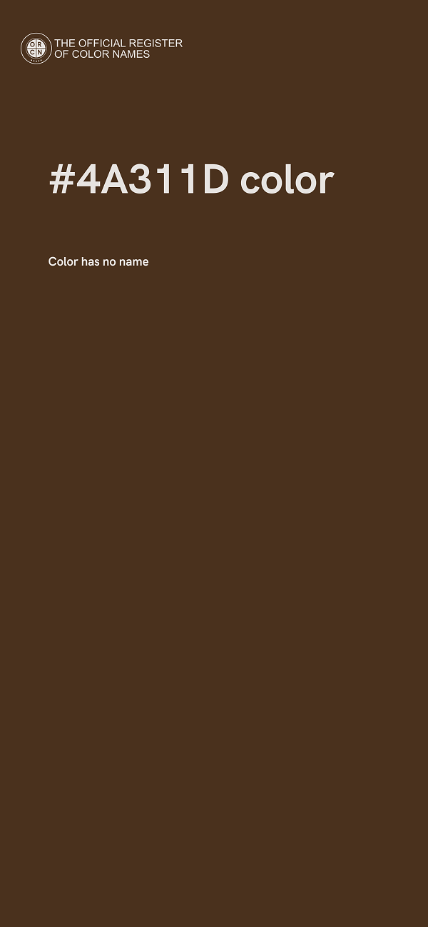 #4A311D color image