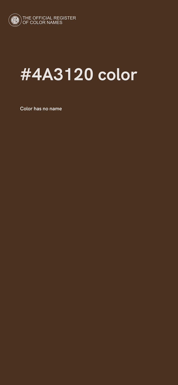 #4A3120 color image