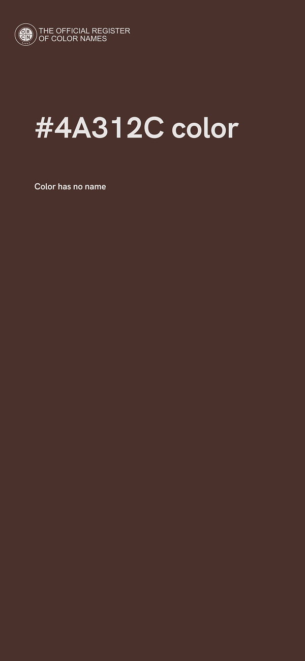 #4A312C color image